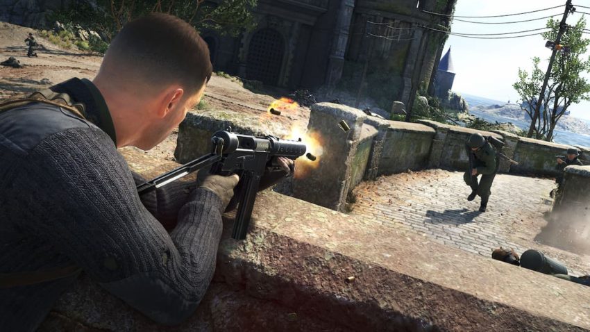 Sniper Elite 5 Shooting at Nazis
