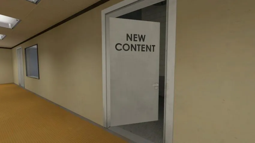 New Content door in Stanley Parable