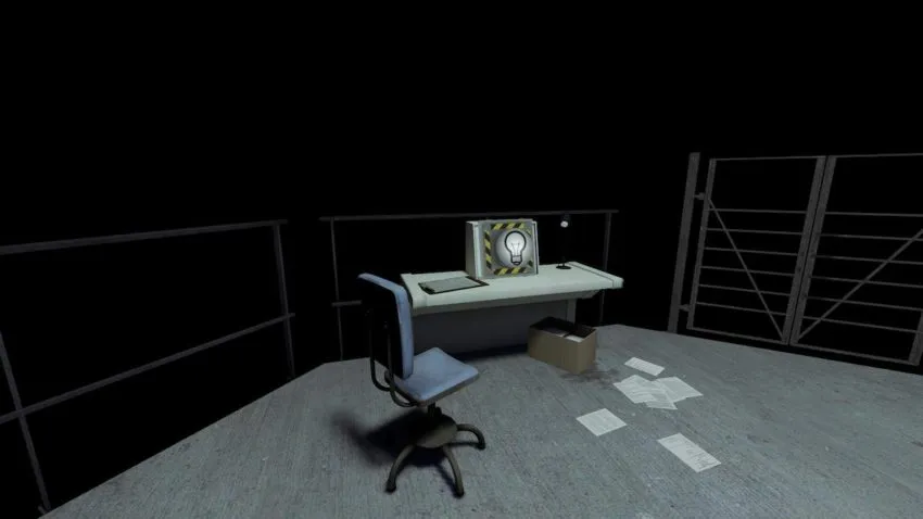 The desk inside the Mind Control Facility 